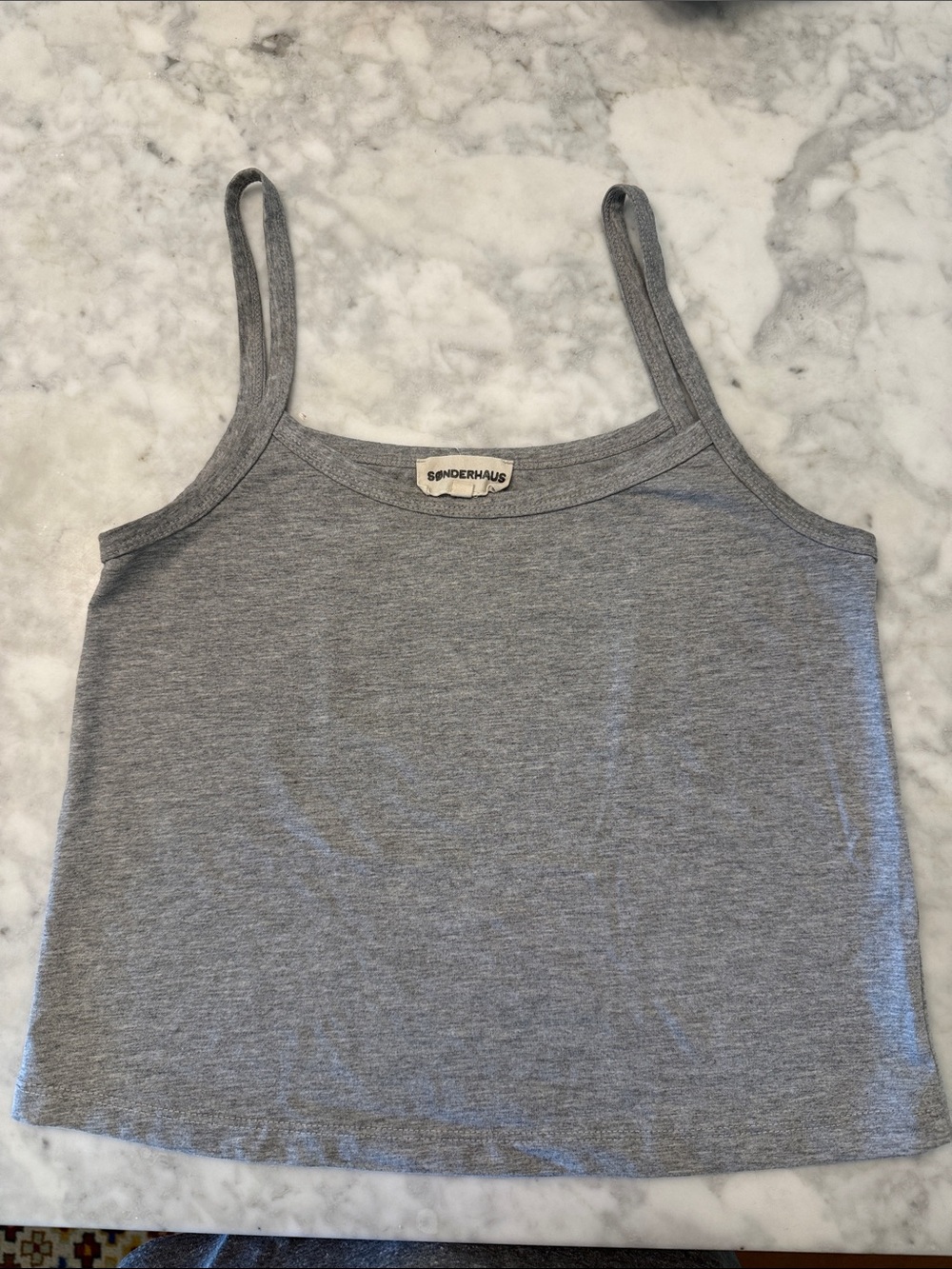 Sonderhaus Grey Perfect Cotton Tank Top